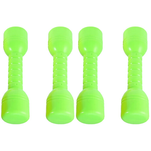 4Pcs Light Green Plastic Barbells Small Dumbbells for Kids Exercise 2