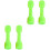 4Pcs Light Green Plastic Barbells Small Dumbbells for Kids Exercise 4