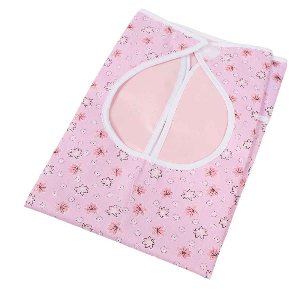 Adult Waterproof Cotton Bibs - Reusable, Foldable 45x65cm Roseate