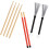 3Sets Durable Maple Drumsticks and Non-Slip Steel Wire Drum Brushes 2