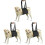 3Pcs Dog Traction Belt Black Adjustable Support for Arthritic Pets 3