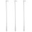 3Pcs Lightweight Aluminum Curtain Stick Silver Pull Rod for Drapery 6