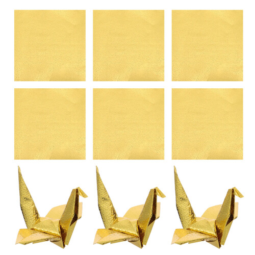 800Pcs Golden Paper Sheets Square Folding DIY Craft Handicraft Set 1