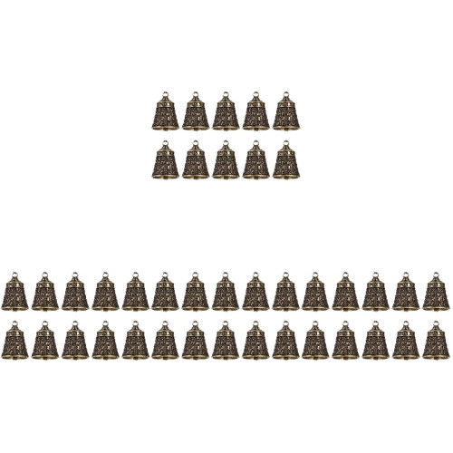 40Pcs Compact Multi Brass Bells for Pets Retro Decorative Use 1
