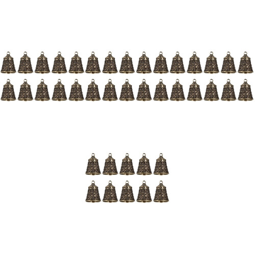 40Pcs Compact Multi Brass Bells for Pets Retro Decorative Use 2