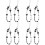 8Pcs Acrylic Beaded Phone Chain Heart Charm Wrist Strap 6