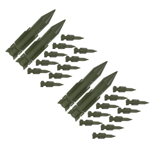 40Pcs Kids Green Plastic Toy Rockets Realistic Space Shuttle Models 2