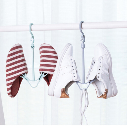 12Pcs Assorted Color Plastic Shoes Hangers Drying Rack Hook Organizer 2