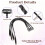 20Pièces Longue Queue Tressée Synthétique Noire Extension Décor 5