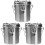 3Pcs Premium Stainless Steel Brush Washer Practical Compact Silver 5