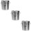 3Pcs Premium Stainless Steel Brush Washer Practical Compact Silver 11