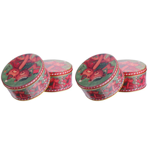 4Pcs Iron Storage Boxes Multi Color for Candy Cookie and Small Gifts 2