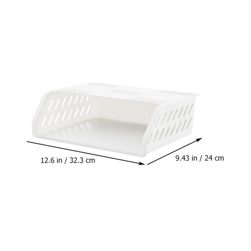 2Pcs White Wall-Mounted Plastic Storage Shelf for Kitchen and Bathroom 1