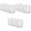 3Pcs Clear Multifunctional Makeup Brush Holder and Pen Storage Box 5