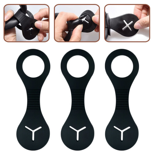 15Pièces Clip Fixation Déjections Canines Noir 2