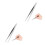 2Pcs Durable Stainless Steel Precision Tweezers, Round Tip, Silver 10