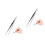 2Pcs Durable Stainless Steel Precision Tweezers, Round Tip, Silver 11