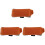 3Pièces Bande Mute Son Pour Guitare Basse Orange 3