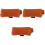 3Pièces Bande Mute Son Pour Guitare Basse Orange 4