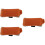3Pièces Bande Mute Son Pour Guitare Basse Orange 7