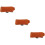 3Pièces Bande Mute Son Pour Guitare Basse Orange 9