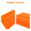 4Pcs Orange Inflatable Travel Pillows Camping Neck and Back Support 5