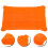 4Pcs Orange Inflatable Travel Pillows Camping Neck and Back Support 7