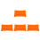 4Pcs Orange Inflatable Travel Pillows Camping Neck and Back Support 8