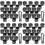 160Pièces Cache Écrous Roues Nylon Noir Durable Accessoires 6