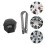 160Pièces Cache Écrous Roues Nylon Noir Durable Accessoires 11