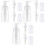 9Pcs Transparent Powder Spray Bottles Refillable for Barber Home Use 5