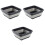 3Pcs Foldable Plastic Washbasin Grey with Non-Slip Base for Travel 3