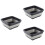 3Pcs Foldable Plastic Washbasin Grey with Non-Slip Base for Travel 6
