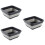 3Pcs Foldable Plastic Washbasin Grey with Non-Slip Base for Travel 7