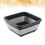 3Pcs Foldable Plastic Washbasin Grey with Non-Slip Base for Travel 11