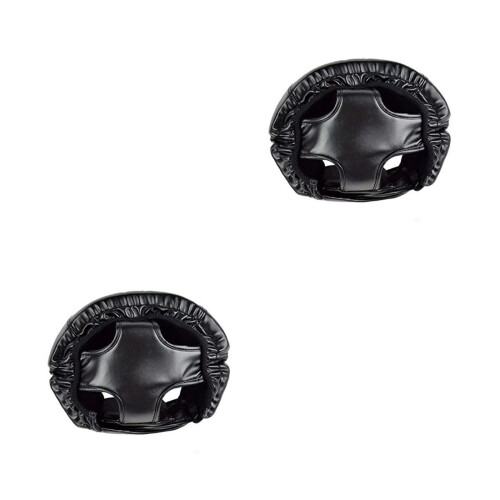 2Pièces Noir Protection Tête Ajustable Boxe Taekwondo 2