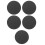 5Pcs Felt Vinyl Player Mat Black Record Protective Pad for Turntable 5