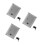 3Pcs Grey Wall Mounted Aluminium Alloy Mailbox Lock 10