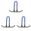 3Pcs Blue Foldable Bike Stand Floor Adjustable Kickstand for Bikes 2