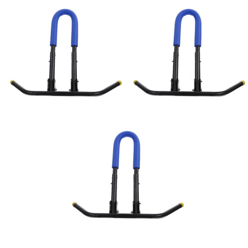 3Pcs Blue Foldable Bike Stand Floor Adjustable Kickstand for Bikes 2