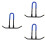 3Pcs Blue Foldable Bike Stand Floor Adjustable Kickstand for Bikes 5