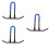 3Pcs Blue Foldable Bike Stand Floor Adjustable Kickstand for Bikes 6