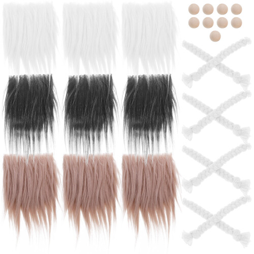 3Sets DIY Gnome Beard and Braids for Gnome Decoration 1