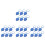 24Pcs Dark Blue Plastic Car Windshield Washer Cap Durable Replacement 5