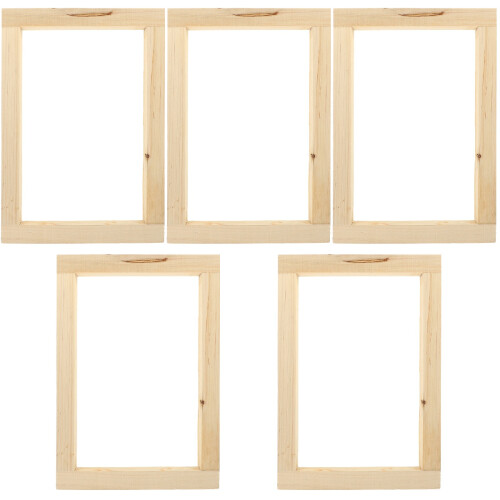 5Pièces Cadres Sérigraphie En Bois Solide Pour Impression DIY 2