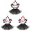 3Ensembles Costume Chat Cosplay Oreilles Queue Nœud Coloré 3