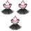 3Ensembles Costume Chat Cosplay Oreilles Queue Nœud Coloré 4