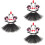 3Ensembles Costume Chat Cosplay Oreilles Queue Nœud Coloré 6