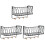 3Pièces Porte- Mural Noir Rangement Polyvalent 3