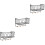 3Pièces Porte- Mural Noir Rangement Polyvalent 6